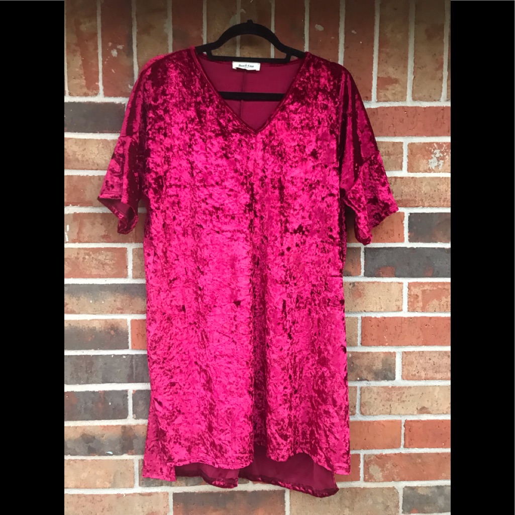 Peach Love Velour Tunic Top
